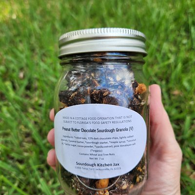 Peanut Butter Chocolate Sourdough Granola