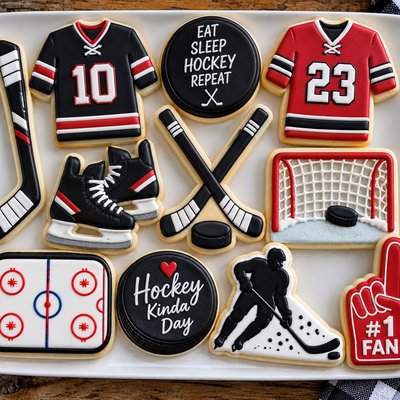 Hockey ￼Team Party Set Sugar Cookie