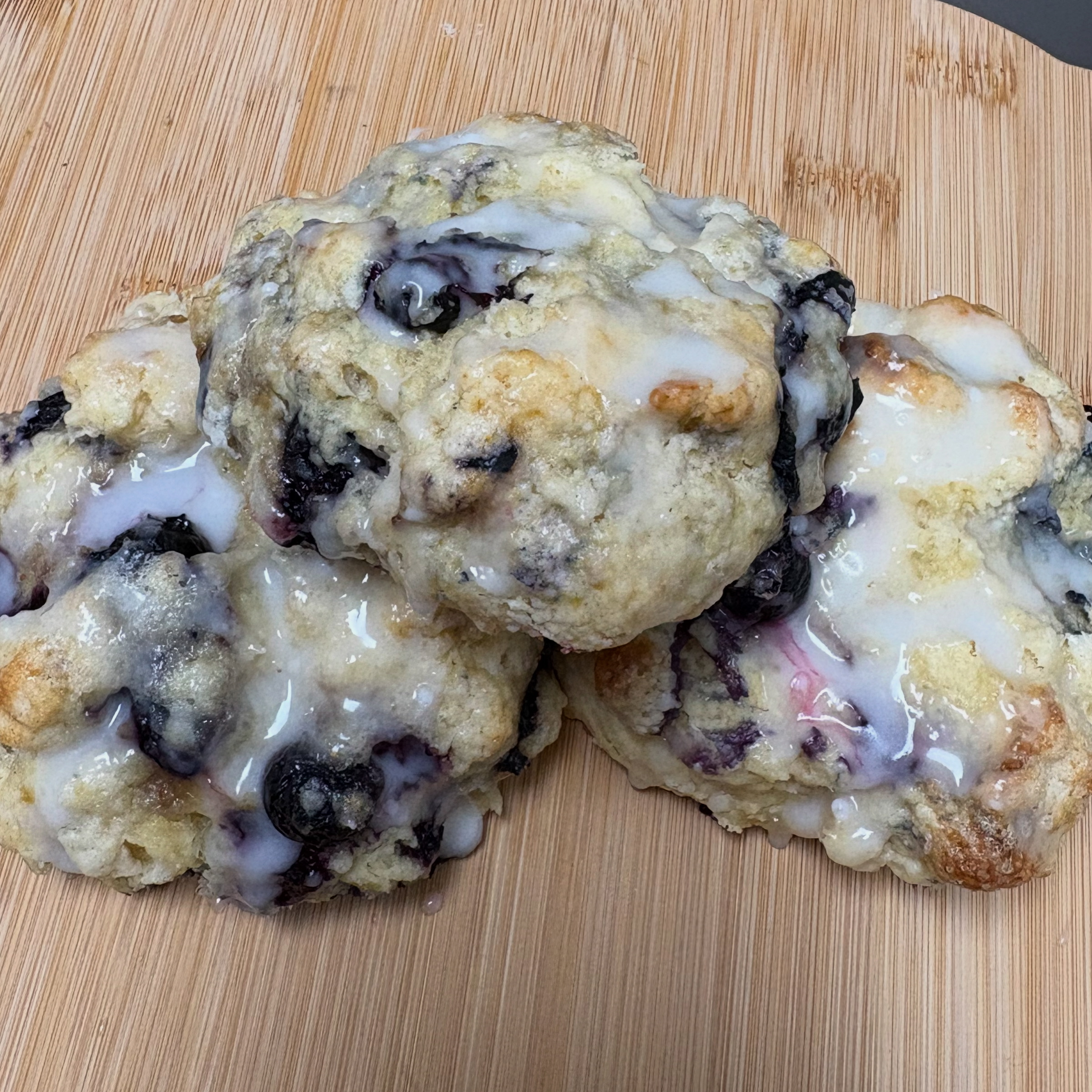 Lemon Glazed Sourdough Blueberry Scones (2 Pack)