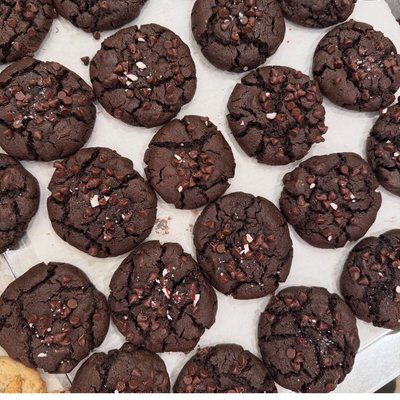 Double Chocolate Chip Peppermint Cookies