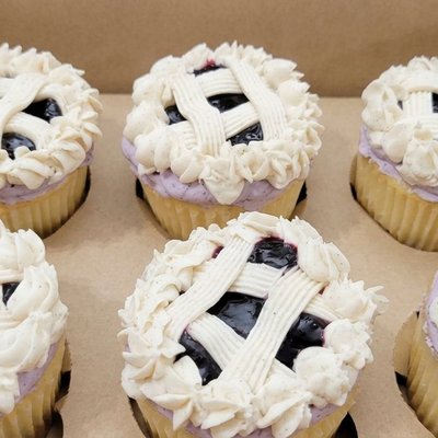 Blueberry Pie Cupcakes (Half Dozen)