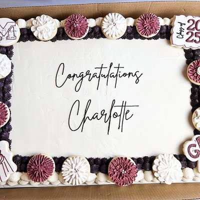 Custom Cake (half a sheet cake/2 layers 17x12)