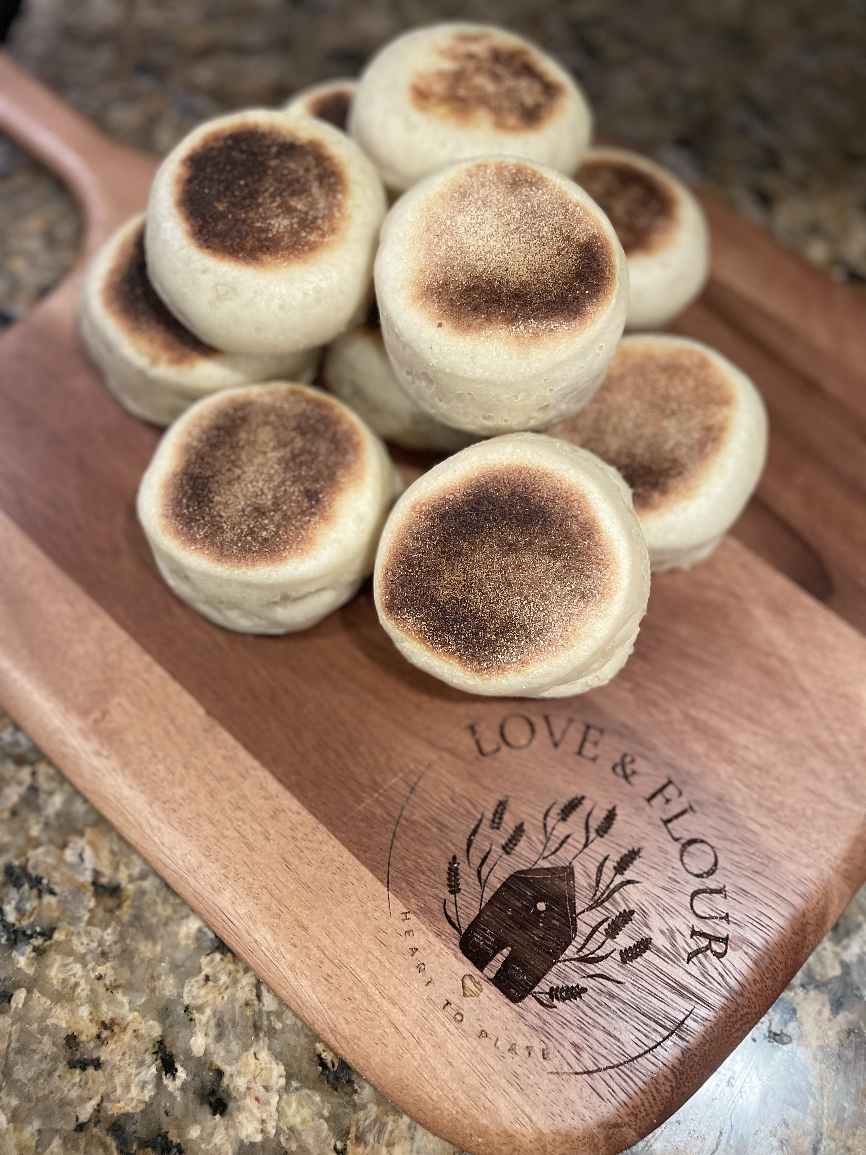 (6)Sourdough English Muffins 