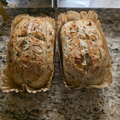 Italian Herbs And Cheese Sourdough Loaf