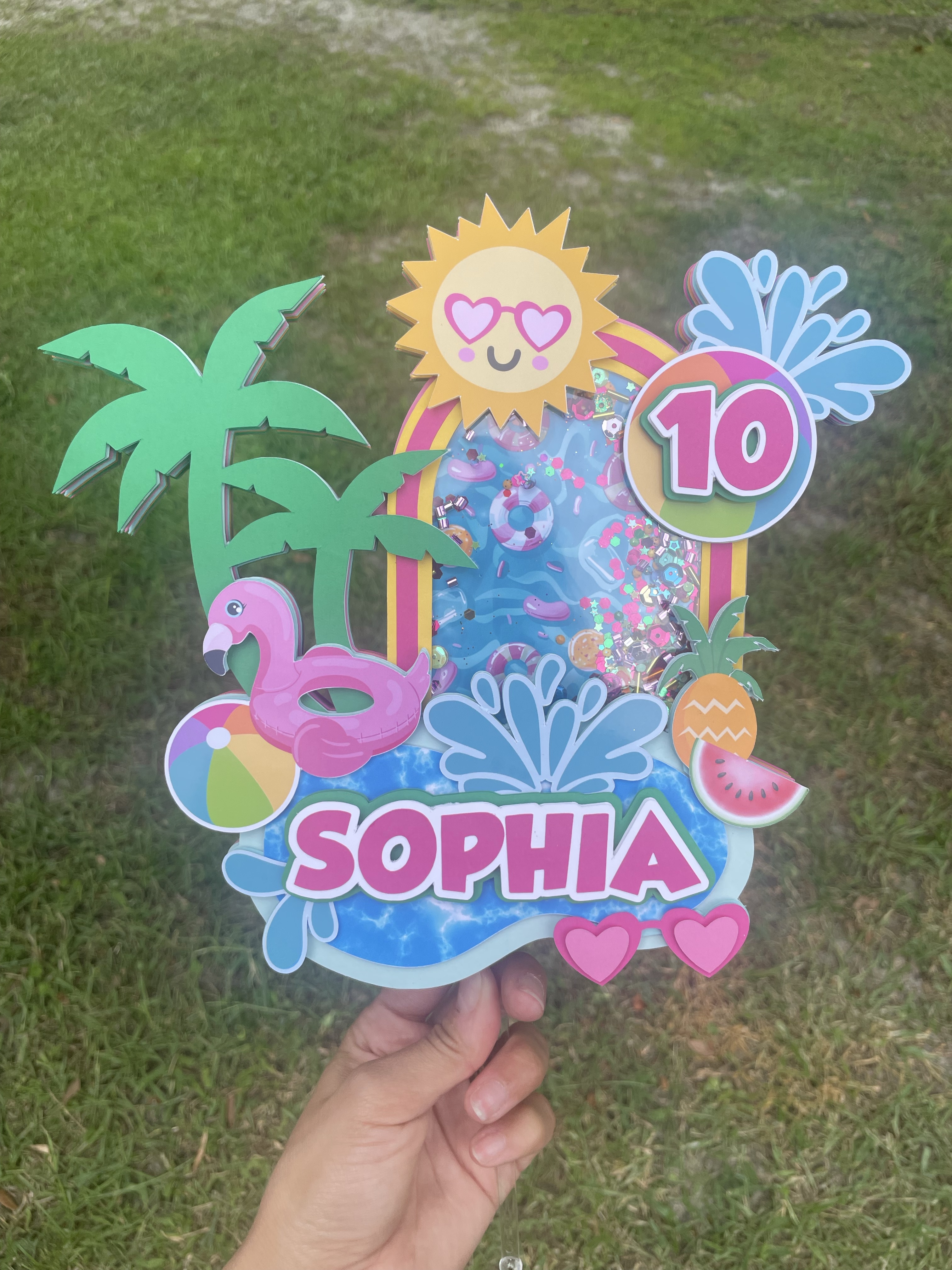 3D Shaker Cake Topper 
