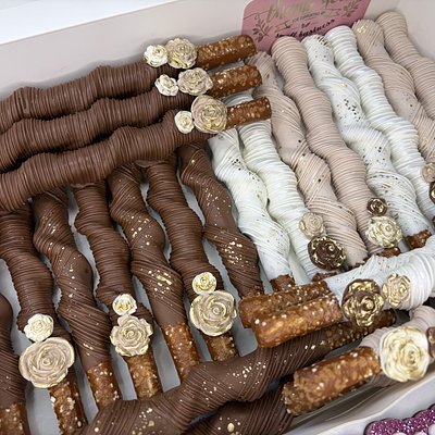 Caramel Wrapped Pretzel Rods