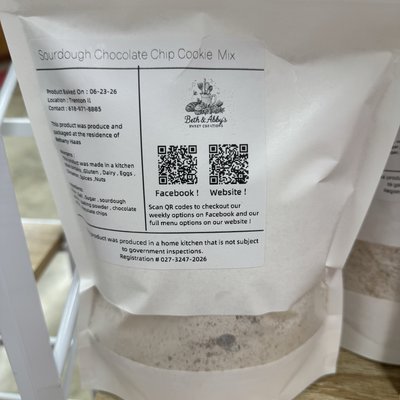 Sourdough Choc Chip Cookie mix 