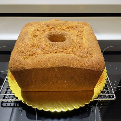 Mile High Cream Cheese Pound Cake with Light Donut Glaze