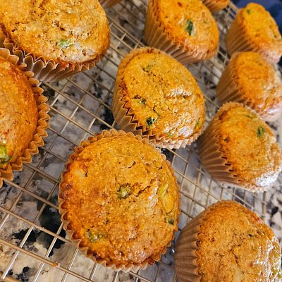 White Cheddar Jalapeño Cornbread Muffins
