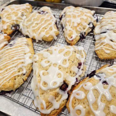 Sourdough Blueberry Lemon Scones 