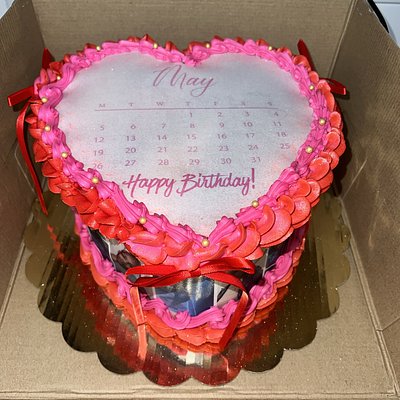 8” Burning Calendar Cake