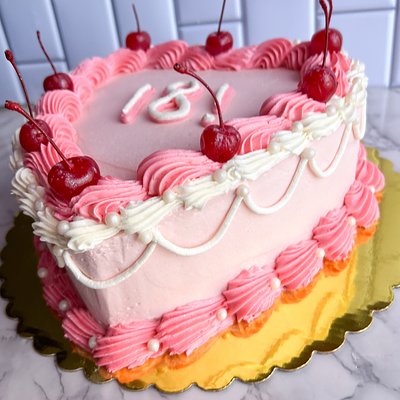 Vintage Heart Cake