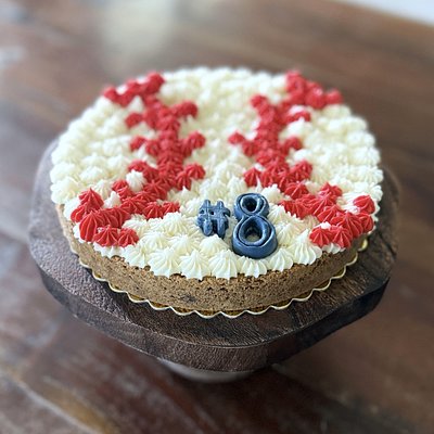 8” Round Chocolate Chip Cookie Cake with Buttercream (serves 8-10)