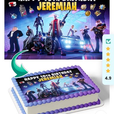 Fortnite Sheet Cake (half Sheet)