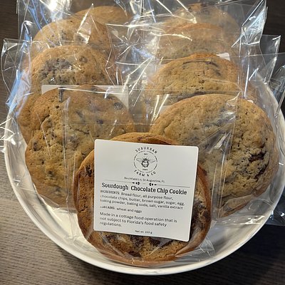 Sourdough Chocolate Chip Cookies -8 Cookies