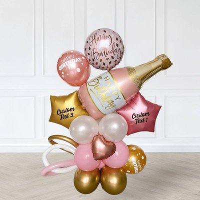 Happy Birthday Champagne Sculpture