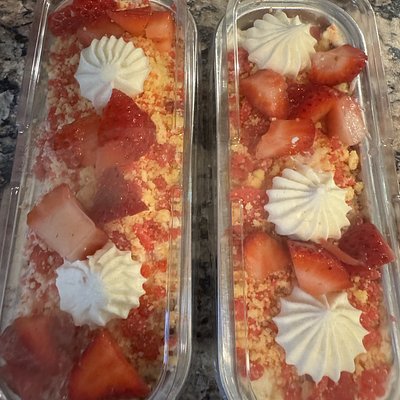 Strawberry Cream Crunch Mini-Loaf Cake