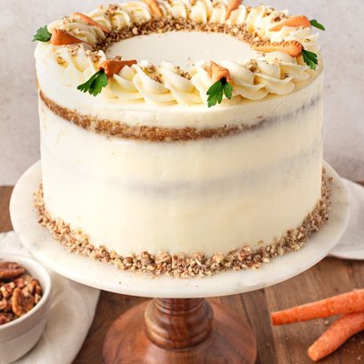 6 Inch Carrot nut cake 