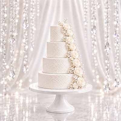 Custom 4" & 6" & 8" & 10" Four Tier Cake 