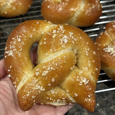 Salted Sourdough Pretzels 