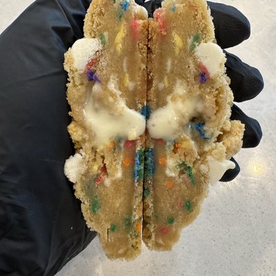 Birthday Cake Stuffed Cookie