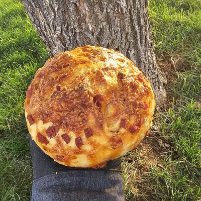 Mini Pepperoni Mozzarella Sourdough Boule Loaf