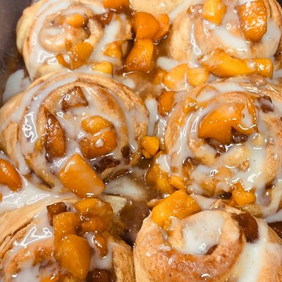 Peach Cinnamon Rolls