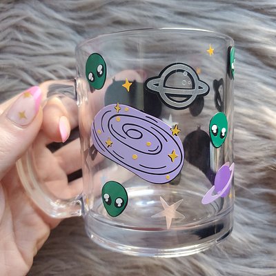 👽Alien Galaxy Glass Mug