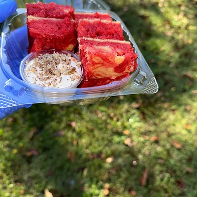 Red Velvet Sweet Potato Brownies