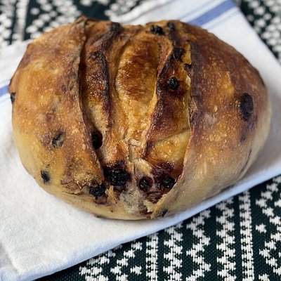 Blueberry Lemon Sourdough Loaf: Round Loaf