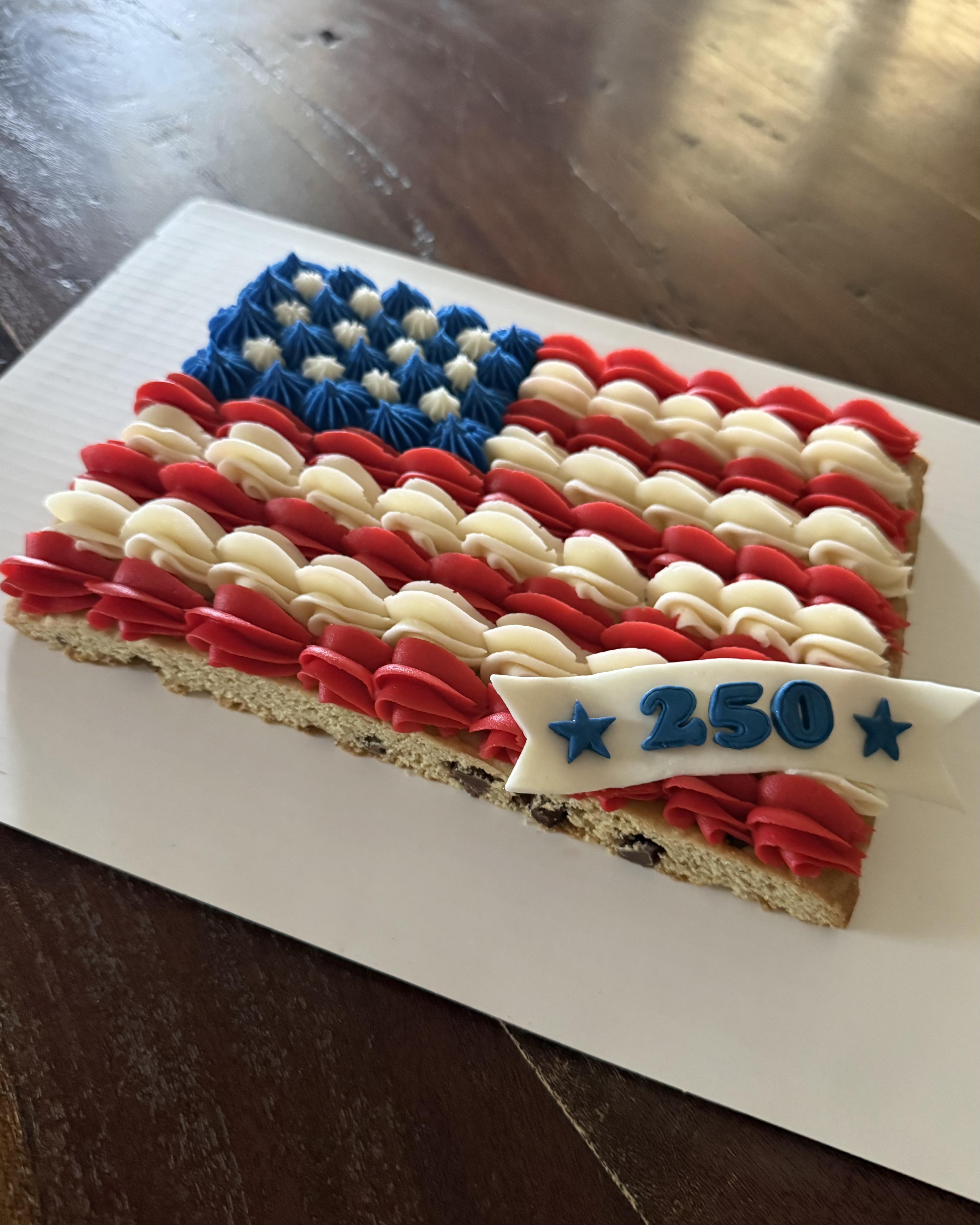 10” x 15” Chocolate Chip Cookie Cake, Single Layer (serves 15-18)