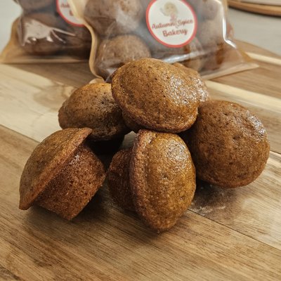Organic Pumpkin Bread Mini Muffins- 6 Count
