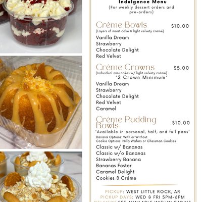 Weekly Pre-Order Menu