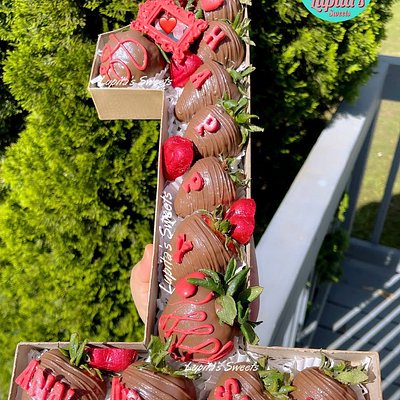 Strawberries In Letter or Number Box