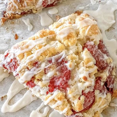 Raspberry White Chocolate Scones