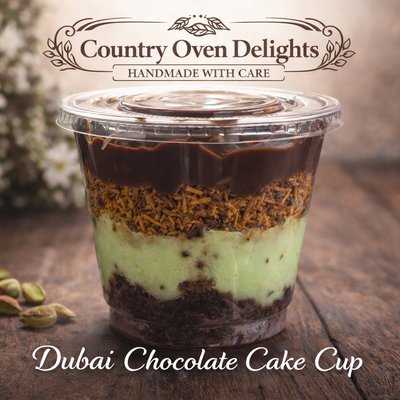 Dubai Chocolate Cake Cup 
