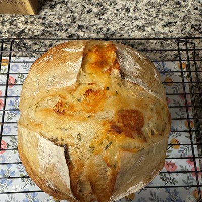 Asiago and Chive Sourdough Loaf