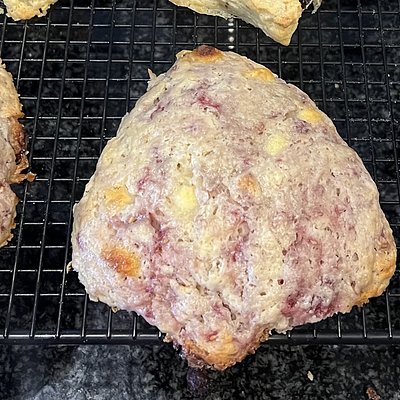 Raspberry White Chocolate Scones 