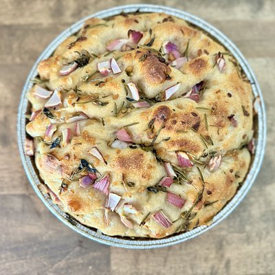 Rosemary W/ Garlic & Red Onion Sourdough Focaccia