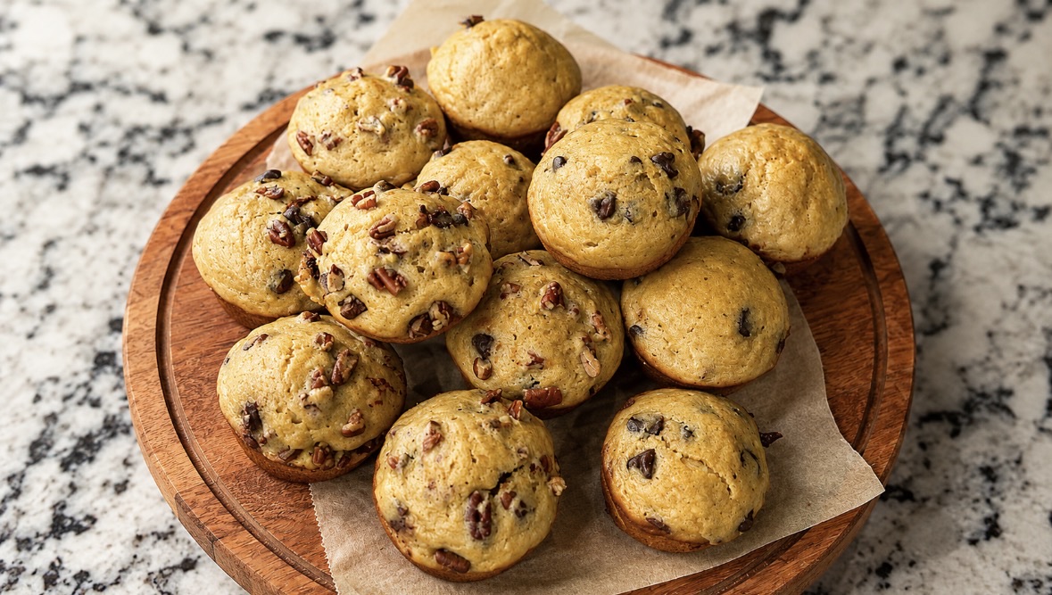 (6)Sourdough Banana Pecan Muffins 