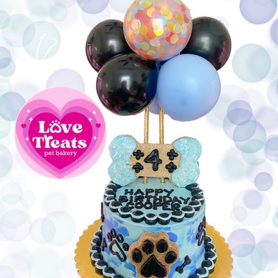 Watercolor Barkday Cake (single tier 5x3 inch)
