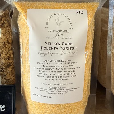 Organic Stone-milled Corn Grits/ Polenta