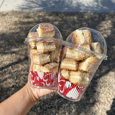 churro cheesecake bites 