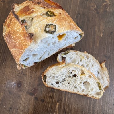Large Jalapeño Cheddar Sourdough Loaf