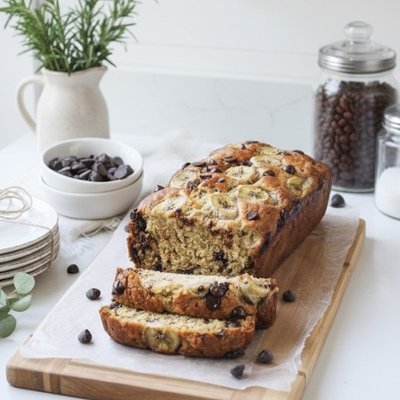 Chocolate Chip Banana Bread Loaf 