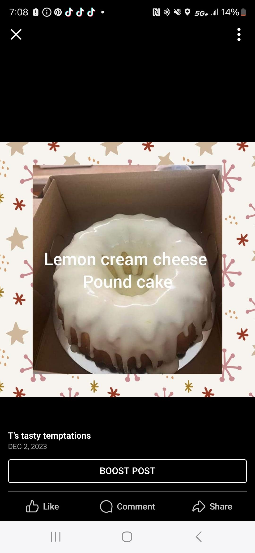 Lemon Cream Cheese Pound Cake