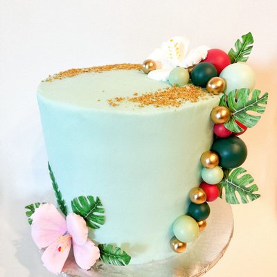 tall one tier eight inch cake