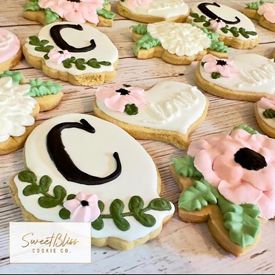 Classy And Simple Wedding Shower Cookie Set