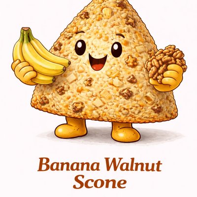 Frozen Banana Walnut Scone