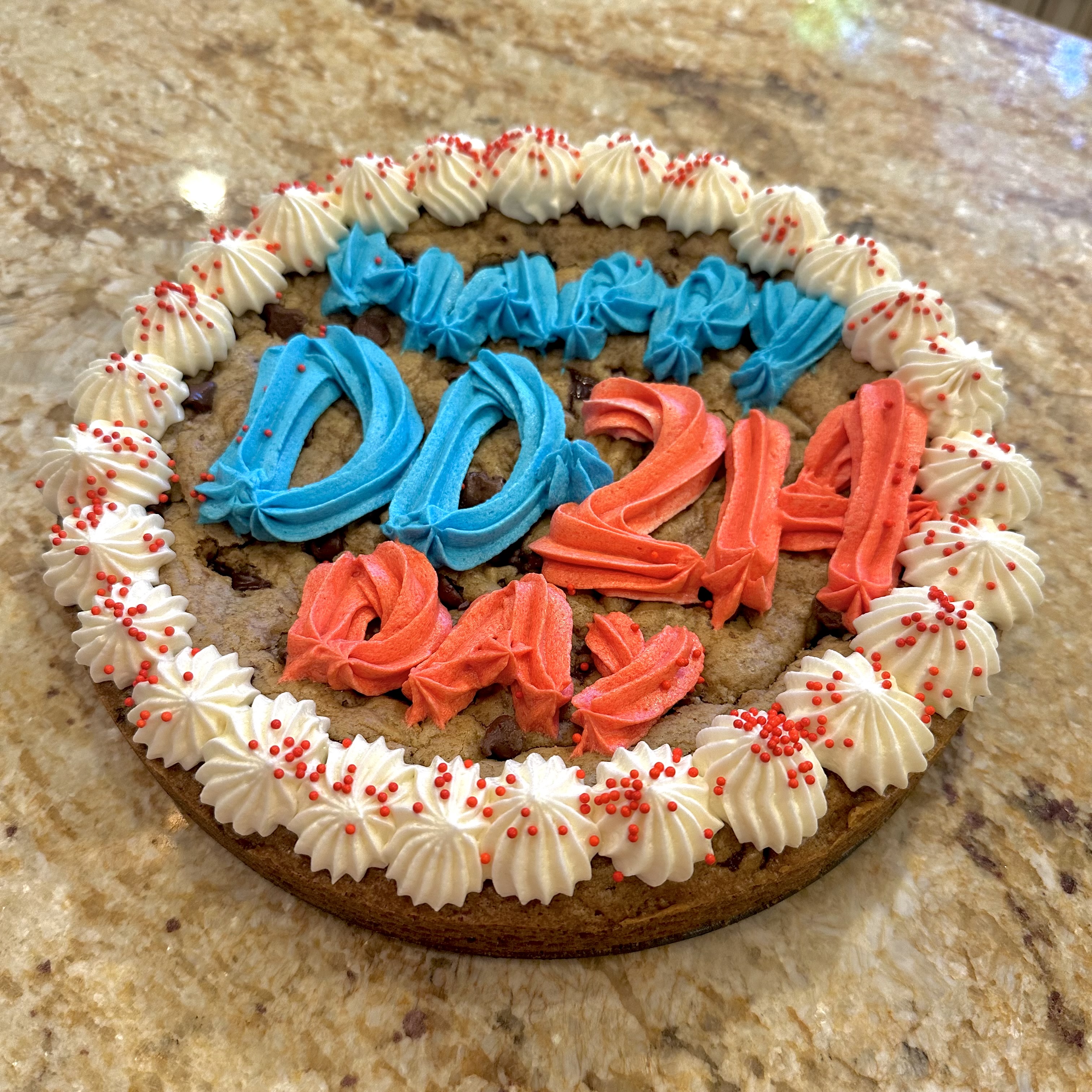Thick Chocolate Chip Cookie Cake 
